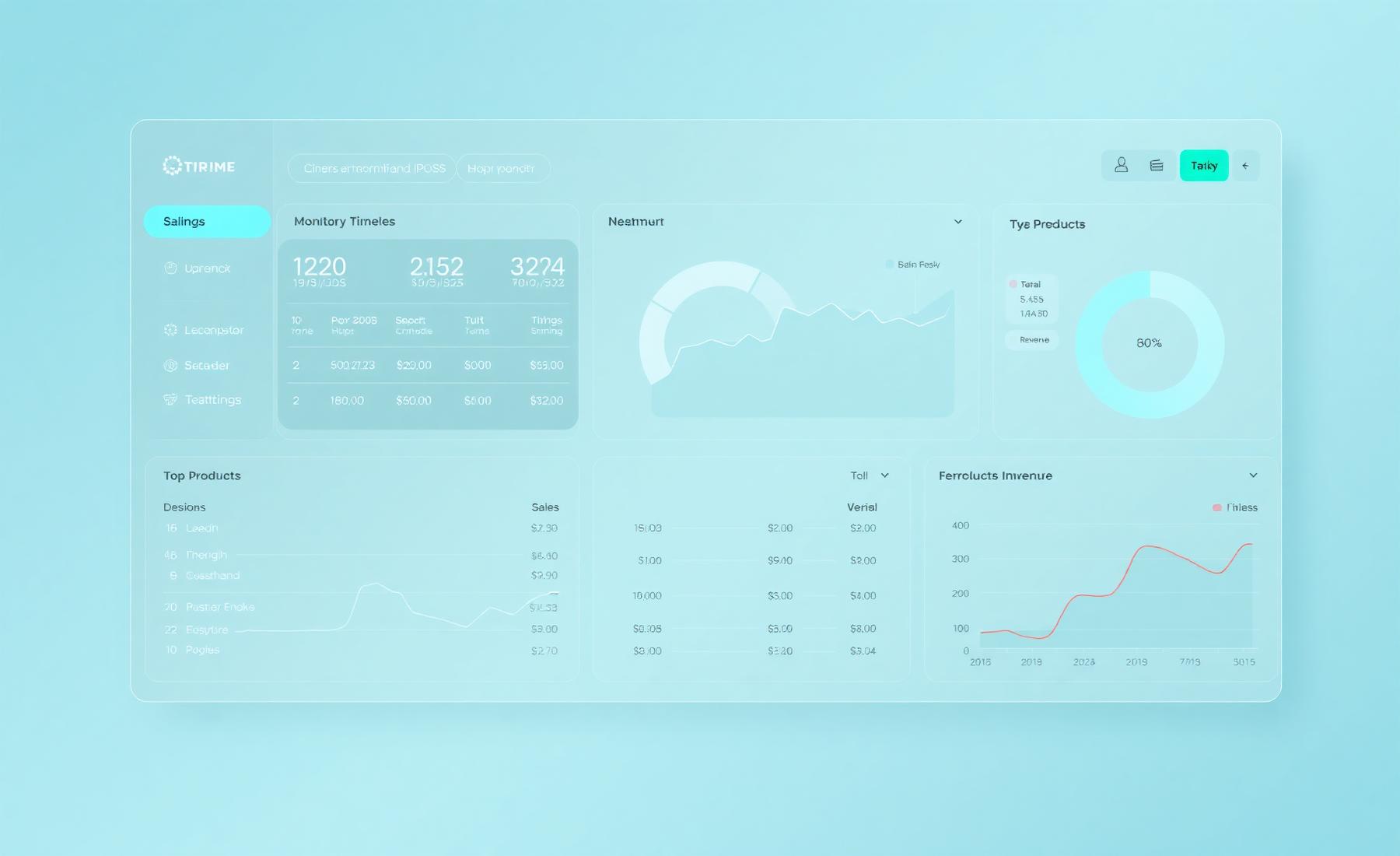 iPOS main analytics dashboard